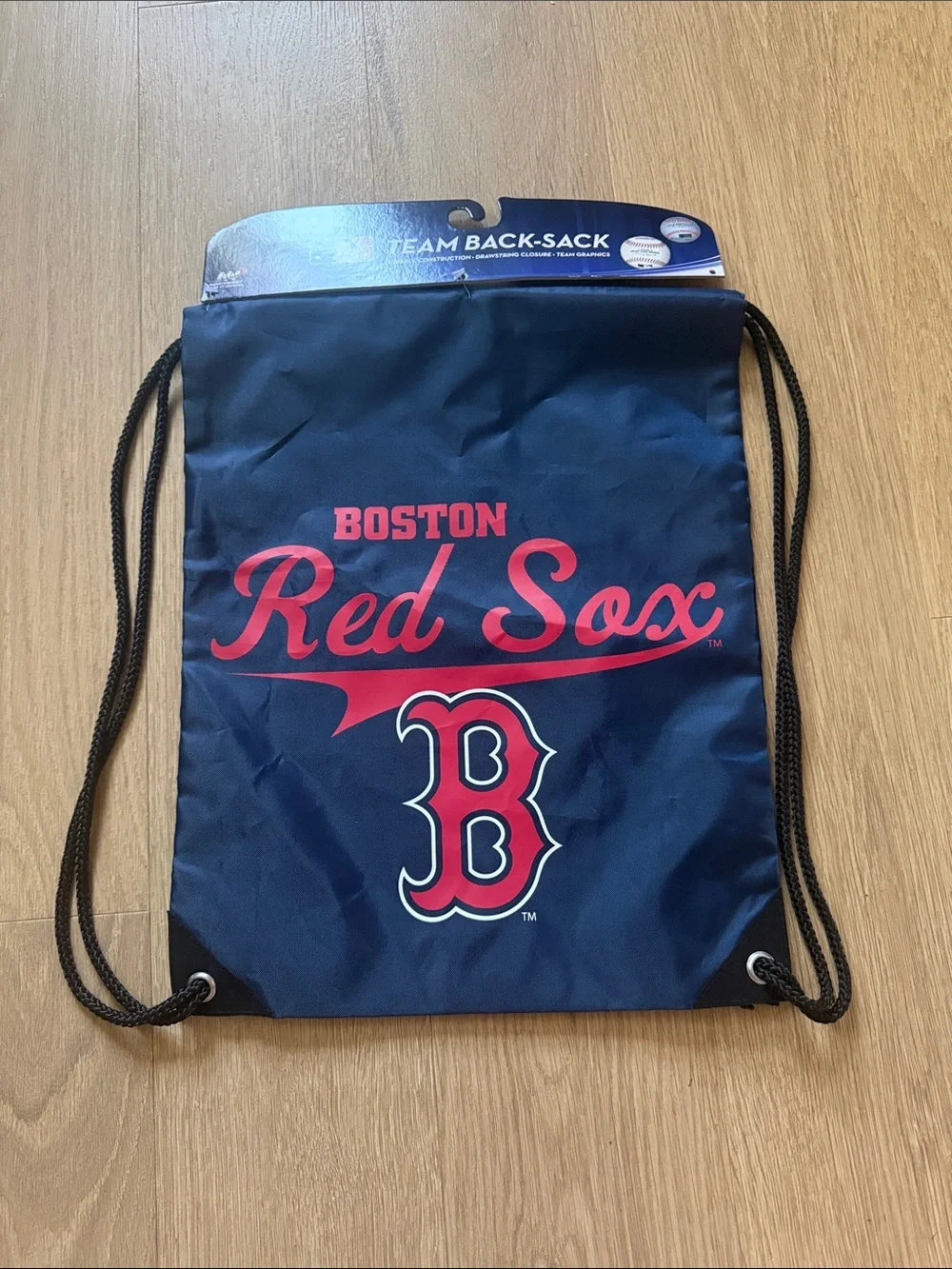 Red Sox Navy and Red Drawstring Backpack NEW!